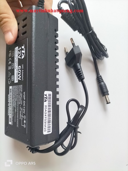 Nguồn ( Adapter) 12V-5A chân 5.5*2.5mm hãng TTA QWY-1250